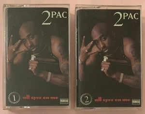 2Pac: All Eyez on Me 1 & 2 ~ Original 1996 Cassette Tapes ~ Death Row Records - Picture 1 of 1