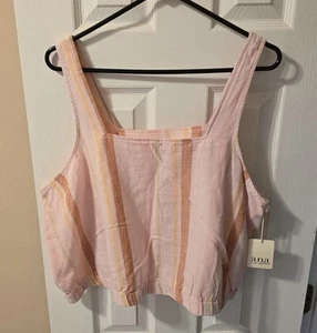 a.n.a Camisole Strap Blouse Top Size XXL Brand NEW Spring Summer Stripe Print - Picture 1 of 7