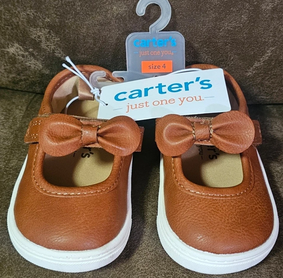 Carter's Just One You Baby Girls Lily First Walking Shoes Size 4 - Image 1 of 2