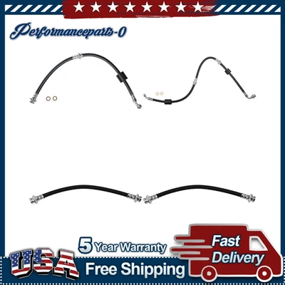 4X Front Rear Brake Line Hose Sunsong For For Chevrolet Tracker 1989-1998 - Image 1 of 4