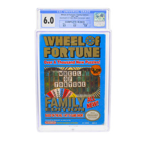 Graded NES Cart CIB - Wheel of Fortune: Family Edition CGC 6.0