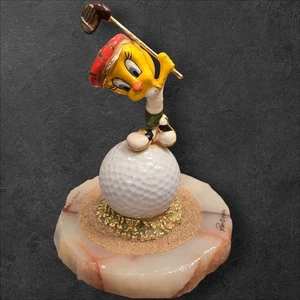 Ron Lee Tweety Vogel spielt Golf Figur - signiert & nummeriert - Looney Tunes - Bild 1 von 6