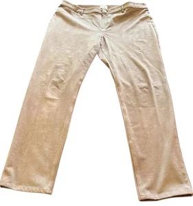 Chicos Faux Suede Jeans Slim Fit StraightLeg Beige HighRise Sz3/16 Velvet Soft - Picture 1 of 18