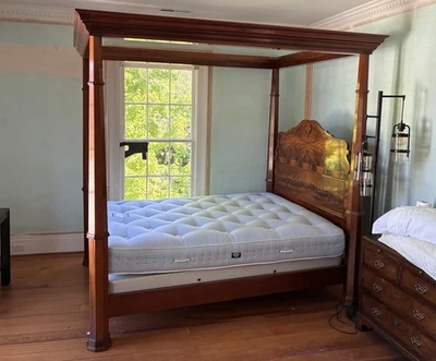 VTG Kindel Queen Size National Trust Mahogany Canopy Poster Bed  Local Pickup - Image 1 of 4