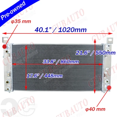 3ROW Radiator Fits 2008-2013 Chevy Silverado GMC 2500/ Suburban 1500/ Tahoe 34" - Image 1 of 4