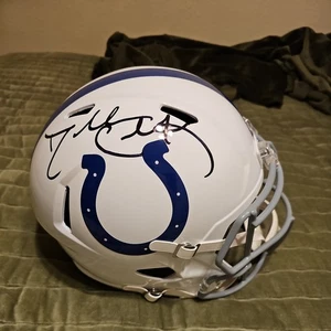 Clark dallas Indianapolis Colts Signed Speed Full Size Helmet Beckett  - Picture 1 of 5
