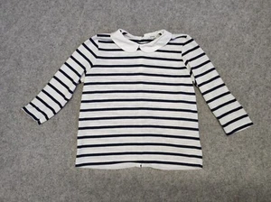 Pimkie Pullover Damen Gr. S Streifen Kragen Knöpfe Am Rücken 3/4 Ärmel - Bild 1 von 12