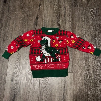 Toy Story Rex Suéter Feo Navidad Talla 18 M Niño Pequeño Bebé Rex-Mas Vacaciones Nuevo sin Etiquetas Foto 1 de 4