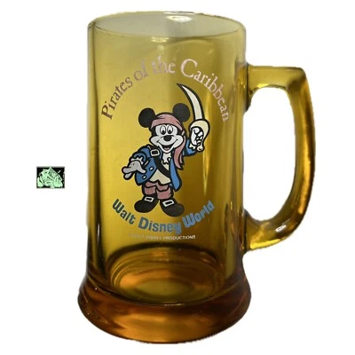 Taza de cristal ámbar Piratas del Caribe - Mickey Mouse - Walt Disney World Foto 1 de 3