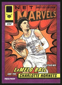 2021-22 Donruss Net Marvels Press Proof Purple #10 LaMelo Ball