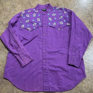Vintage Frontier Series Western Shirt Men’s XL Long Sleeve Button Down Aztec - Picture 1 of 6