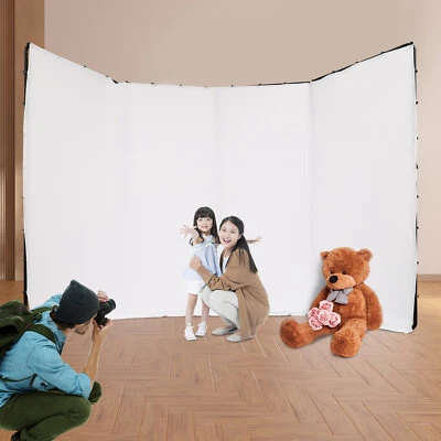 Photography Backdrop Stand+White Cloth Kit For Photo Studio Background Decor - Image 1 of 4