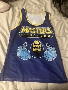 He-Man Masters Of The Universe Skeletor Herren Lustiges Tank Top XL Flip Off Neu - Bild 1 von 3