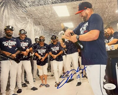 Stephen Vogt Signed Autographed Cleveland Guardians 8x10 Photo JSA COA  - Image 1 of 2