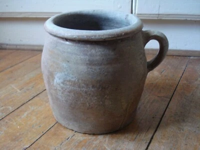 ancien broc pichet en gres vernissé art populaire - Photo 1/4