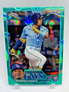 2023 Topps Chrome Wander Franco #71 Aqua Wave Parallel #'d/199 - Imagen 1 de 2