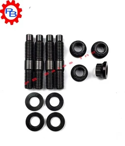 Turbo Studs M10x1.50-55mm, 12 Point Flange Nut, Washer for Cummins 6.7L 07.5-19 - Picture 1 of 4