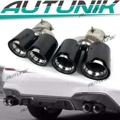 Carbon Stainless Exhaust Tips Muffler for BMW G20 M340i G42 M440i G23 G26 M220i - Изображение 1 из 4