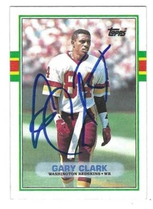 Autogrammkarte Gary Clark Washington Redskins 1989 Topps #258 mit Echtheitszertifikat - Bild 1 von 1