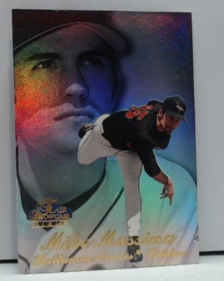 1998 FLEER FLAIR SHOWCASE MIKE MUSSINA SHOWDOWN SEC 2 ROW 3 #84 ORIOLES MSK - Image 1 of 2