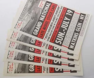 Poster/Volantino Watkins Glen Grand National 1964 Stock Car Nascar lotto di 5 2 lati - Foto 1 di 1