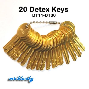 20 Komplettes Detex Schlüssel Set DT11-DT30 - für alarmiertes Austrittsgerät Abdeckung Zugang - Bild 1 von 4