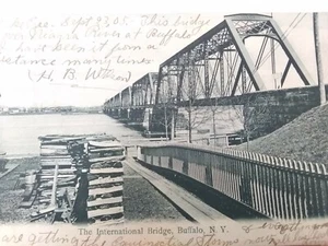 Vintage RPPC. The International Bridge Buffalo New York. Niagara River. - Bild 1 von 8