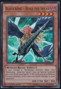 YUGIOH! BLACKWING - BORA THE SPEAR - ULTRA RARE 1ST EDITION- LC5D-EN111 NM - Picture 1 of 1