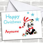 Cute Panda Christmas Customised Card