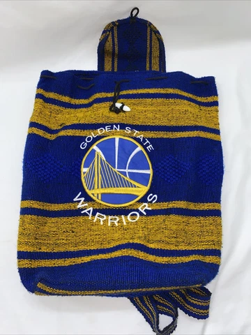 GOLDEN STATE WARRIORS NBA TEAM BLUE Woven Backpack NBA Hippie Bag FL3 Cover