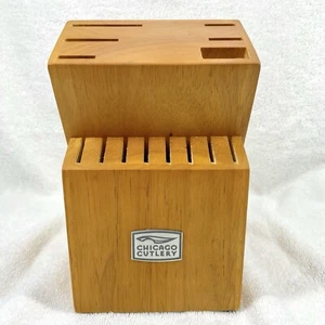 Chicago Cutlery Messer Holzblock nur 8x5" - 8 Steakmesserschlitze - 14 Schlitze insgesamt - Bild 1 von 7