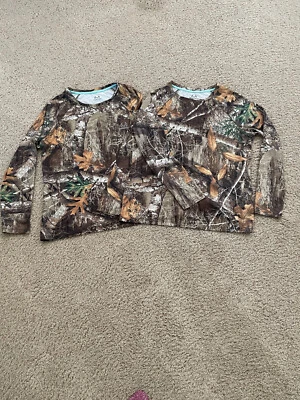2 Real Tree Edge XXL Camo Shirts Long Sleeve Poly Spandex No Fly Zone - Image 1 of 4
