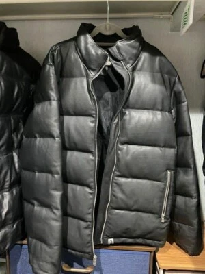 A BATHING APE Leather Down Jacket  Size L - Image 1 of 4