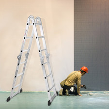 iKayaa 7 in 1 Allzweck-Aluminium-Klappgerüst-Trittleiter