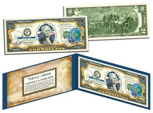 TEXAS $2 Statehood TX State Two-Dollar US Bill *Genuine Legal Tender* with Folio - Picture 1 of 1
