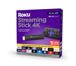 Roku 3820RW Streaming Stick 4K Device 4K HDR Dolby Vision with Voice Remote and