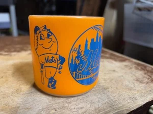 Vintage 60's New York Mets Mr. Met Coffee Mug Federal Glass Sharp!! - Picture 1 of 5
