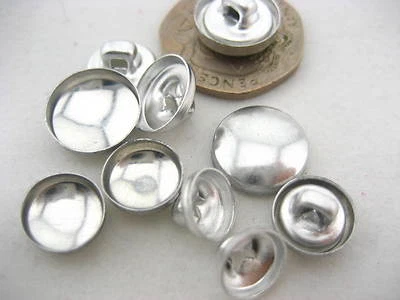 50 pairs 9mm Fabric self Cover Buttons Aluminum Flat ring Back button DIY - Image 1 of 4