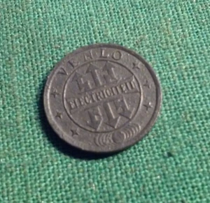 Vintage NETHERLANDS VENLO ELECTRICITEIT 10 CENTS Electricity Trade Token 14.75mm - Picture 1 of 3