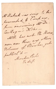 John Hatsell (1743-1820) Signed Letter + Cover /Autograph Clerk House of Commons - Picture 1 of 2