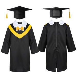 Kids Graduation Cap and Gown Tassel Set for Preschool Primary School Uniforms