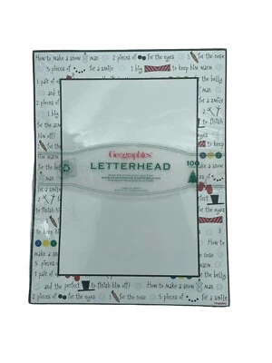 Geographics Christmas Letterhead  100 Count How To Make A Snowman New/Sealed - Image 1 of 2