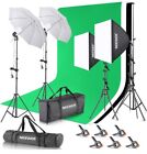 NEEWER Photography Lighting kit with Backdrops, 8.5x10ft Backdrop Stands