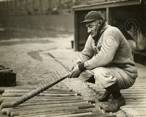 Honus Wagner (c1910) Pittsburgh Pirates Choosing Lumber w Sweater 8x10 Photo Cover