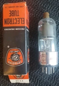 Vintage Lewis And Kaufman Los Gatos 2C53 Vacuum Tube NOS Tested Radio Audio Amp - Picture 1 of 5
