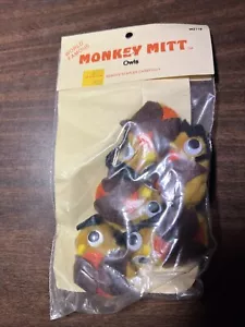 Vintage Monkey Mitt Fingerpuppen Requisiten Eulen - Bild 1 von 1