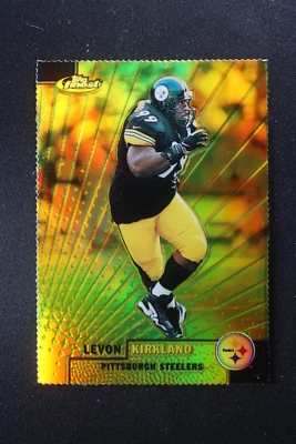 1999 Topps Finest Football Die Cut Gold Refractor #109 Levon Kirkland Card #/100 - Image 1 of 3
