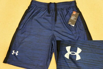 NEW Men Under Armour Gym Loose HeatGear Athletic Graphic Logo Shorts M L XL XXL - Image 1 of 4