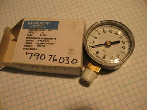 Ashcroft Gauge 0-60PSI 1/4" NPT lower 2" DIA 20W1005PH 02L (9) - Picture 1 of 4