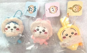 New Chiikawa Hachiware Usagi Bushy Pajama Mascot Plush Doll Set Of 3 - Picture 1 of 1